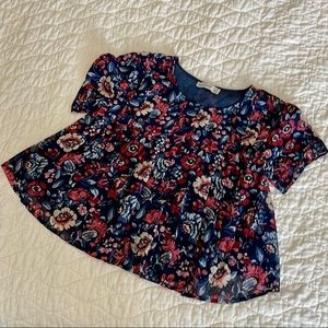 Girls Abercrombie Floral Top Size 14